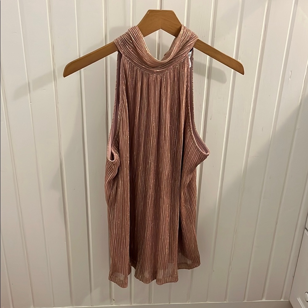 Elegant Sparkly Pink Sleeveless Top